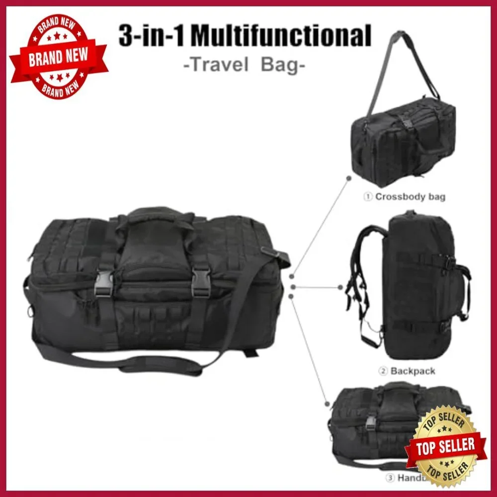 Large Capacity Waterproof Travel Duffel Bag 66.5L Carry-On Luggage